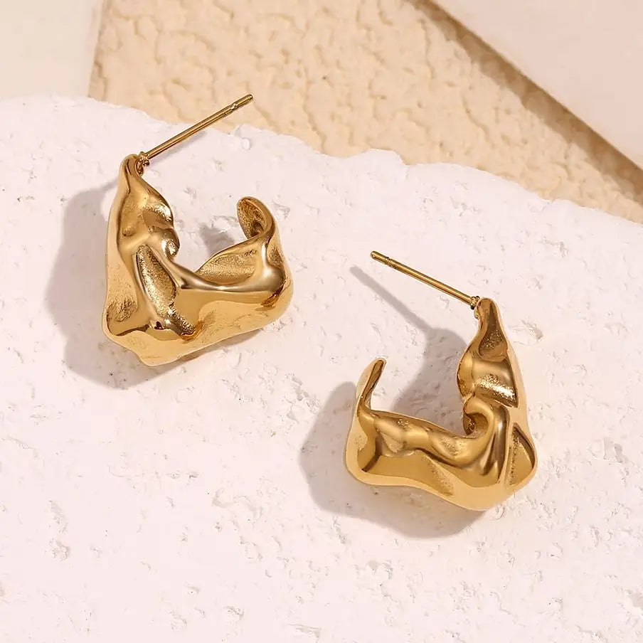 Pendientes de gancho chapados