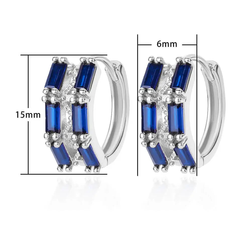 Pendientes de circón azul de lujo para mujer, pendientes de acero inoxidable a la moda, nuevo diseño, joyería estética de boda, envío gratis 2023