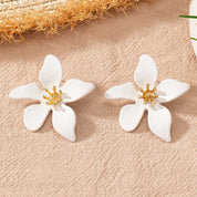Pendientes de tuerca con elemento floral, accesorios para las orejas de temperamento Retro, regalo de fiesta, joyería de moda OL E482