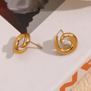 E.B.belle-pendiente con forma de serpiente para mujer, Color dorado, gota de agua, diamantes de imitación, sin deslustre, joyería hipoalergénica de acero inoxidable