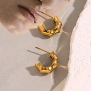 Pendientes de nudo de bambú