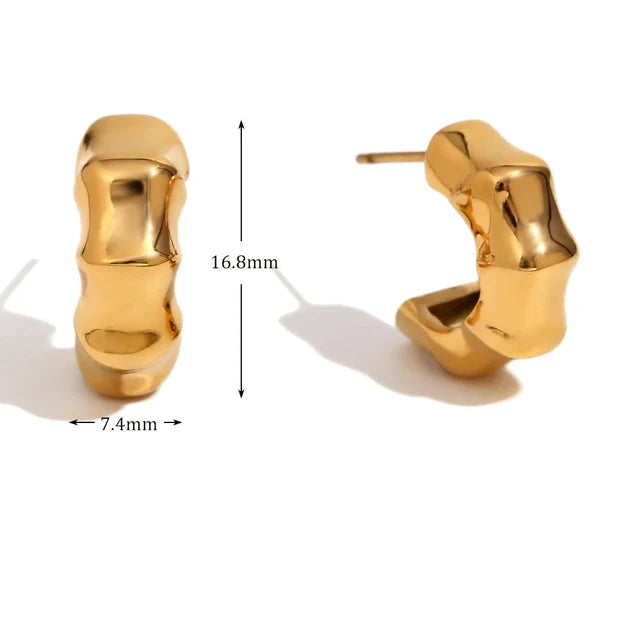 Pendientes de nudo de bambú