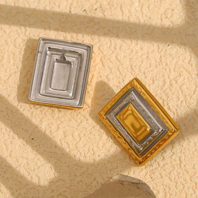 Pendientes rectangulares vintage
