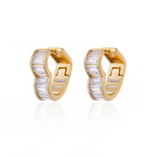 Pendientes de corazón de lujo para mujer, aretes de acero inoxidable de circonita cúbica, tendencia elegante, joyería estética de boda para pareja, 2024