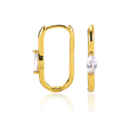 Pendientes cuadrados de circón para mujer, pendientes de acero inoxidable de Color dorado, tendencia nueva en joyería Piercing de lujo para oreja, aretes para mujer 2024