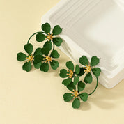 Pendientes de flores tridimensionales Retro geométricos para mujer, regalo de fiesta, joyería de moda, accesorios para las orejas BE490