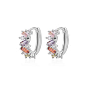 Pendientes de circón azul para mujeres y niñas, novedad en pendientes de aro de acero inoxidable, joyería de boda de lujo de tendencia 20224, envío gratis