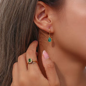 Pendientes de aro colgantes