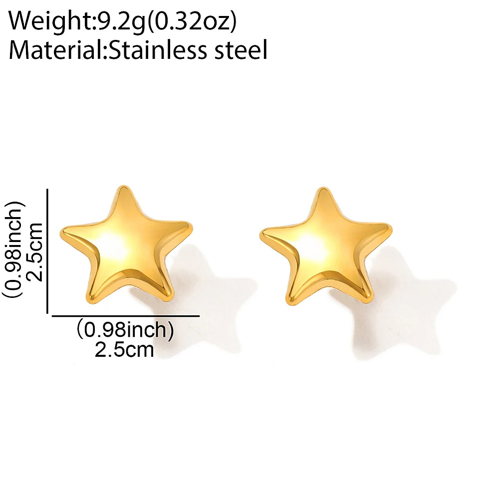Pendientes de acero inoxidable para mujer, aretes brillantes de Súper Hada con forma de estrella exquisita y fresca, joyería con textura adornada, mejor amigo