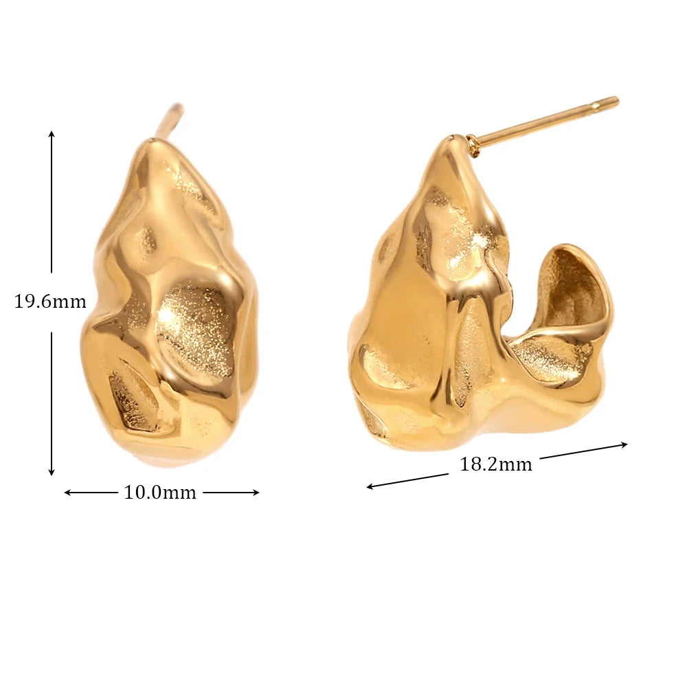 Pendientes de gancho chapados