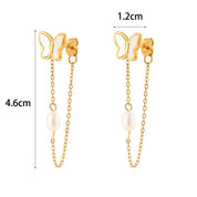 Elegantes pendientes de mariposa